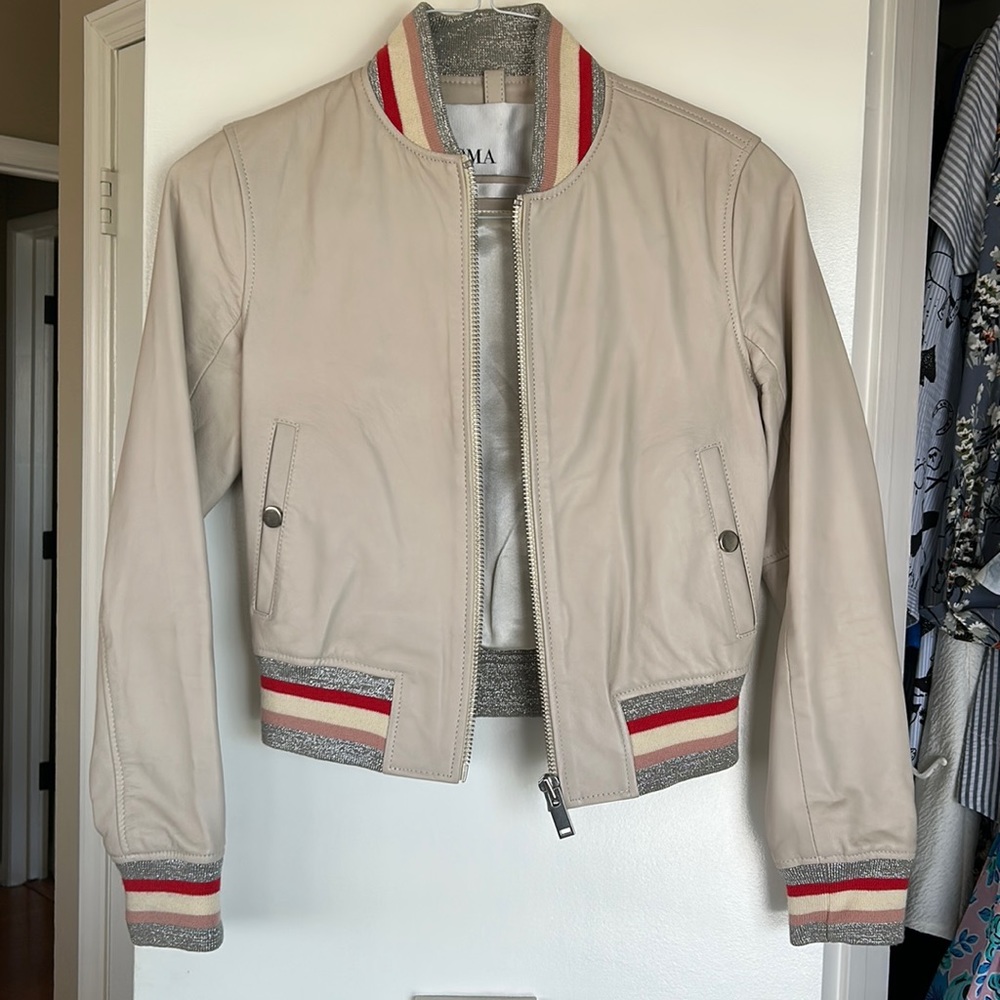 Doma Winona Leather Bomber Jacket